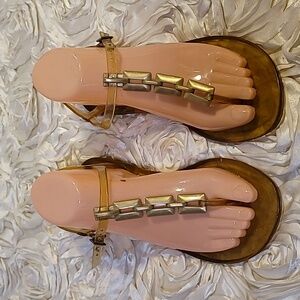 Sandals Women Gold Sz 8